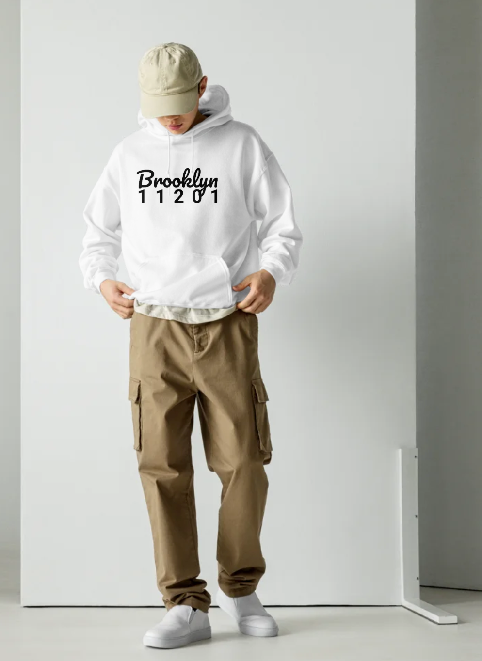 Rep Your Hood(ie) Customize your Zipcode and City (Black Lettering)